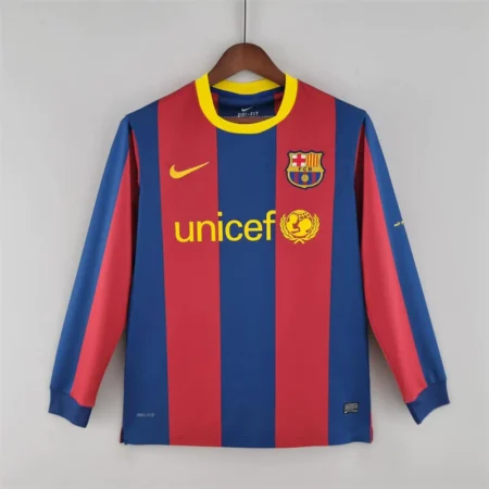 2010/11 Barcelona Home Fullsleeves Jersey - Retro