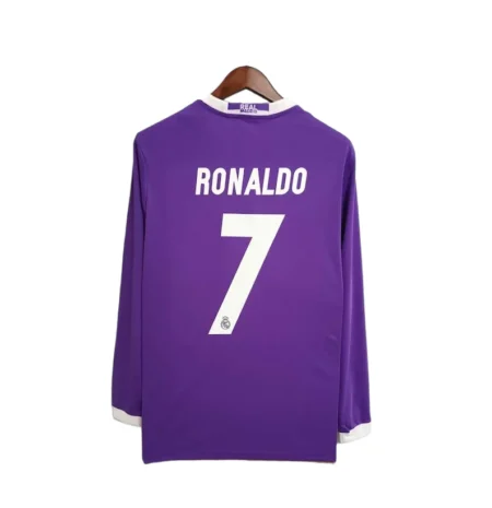 Ronaldo 7 - 2016/17 Real Madrid Away Fullsleeves Jersey - Retro