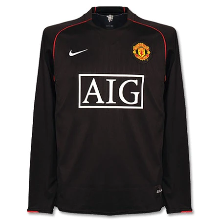 2007-08 Manchester United Away Fullsleeves Jersey - Retro